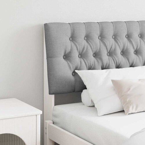 vidaXL Tapecirani uzglavlje Svijetlo siva 200 cm Čvrsto borovo drvo Cijene