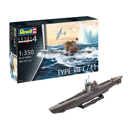 Revell maketa starter kit german submarine type vii c/41 ( RV75154 ) Cene