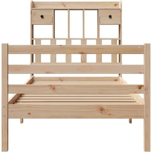 vidaXL Krevet s regalom za knjige bez madraca 75x190 cm borovina Cene