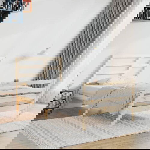 Furnova Posteljni okvir iz trdnega lesa 90x200 cm, (21938815) Slike