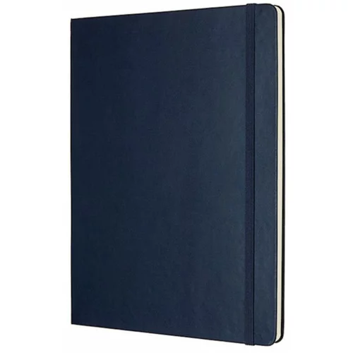 Moleskine Beležnica XL trde platnice, saphirno modra – brezčrtna