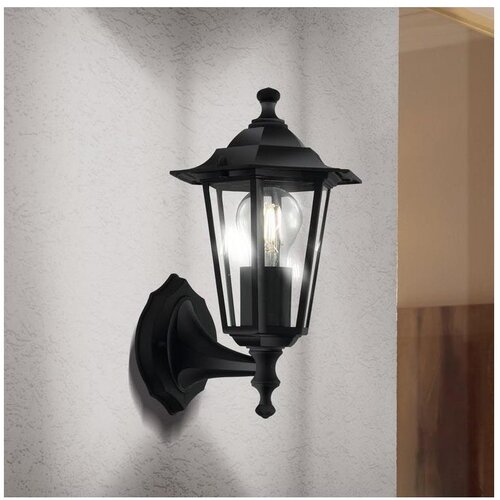Eglo laterna 4 spoljna zidna lampa/1, e27, crna Cene