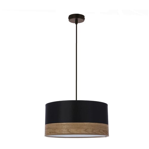 Candellux Lighting Črna viseča svetilka s tekstilnim senčnikom ø 30 cm Porto – Cene