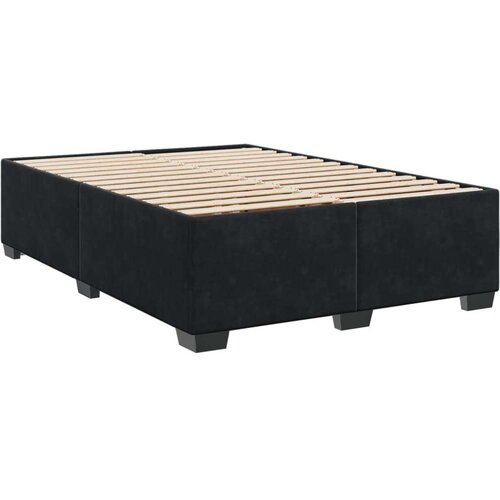 VidaXL Krevet s oprugama i madracem crni 140x200 cm bar&amp;scaron;unasti Slike