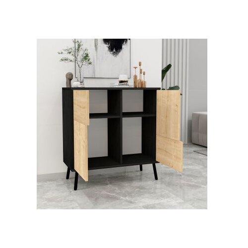 Hanah home vi&amp;scaron;enamenski ormar darien black wood sapphire oak Slike