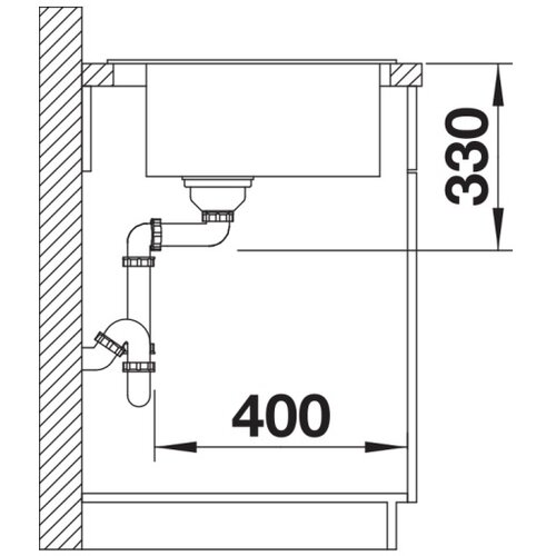 Blanco sudopera naya 6 crna 615x510/200 mm Slike