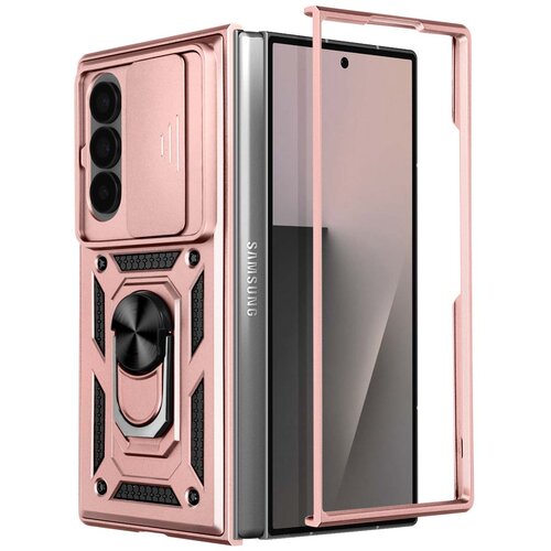 AVIZAR Ohišje za Samsung Galaxy Z Fold 7 z držalom za prstan in pokrovom kamere, Roza, (5000015216) Cene