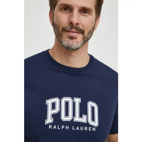 Polo Ralph Lauren Pamučna majica za muškarce, boja: tamno plava, s tiskom