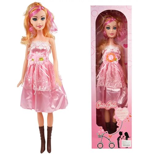 Magic Toys Nicky: Divovska modna lutka plave kose u ružičastoj haljini sa zvučnim efektima 56 cm Cijene