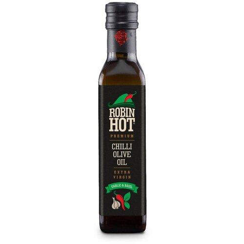 Robin Hot Chilli Oil - Garlic &amp;amp; Basil - 250 ml Slike