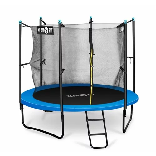 Klarfit Rocketboy 250, 250 cm trampolin, unutarnja sigurnosna mreže, široke ljestve, plava