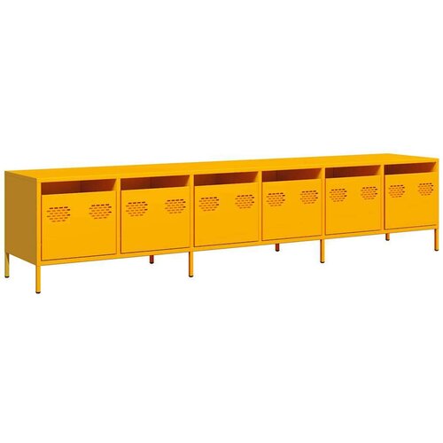VidaXL TV ormarić senf žuta 202x39x43,5 cm hladno valjani čelik Slike