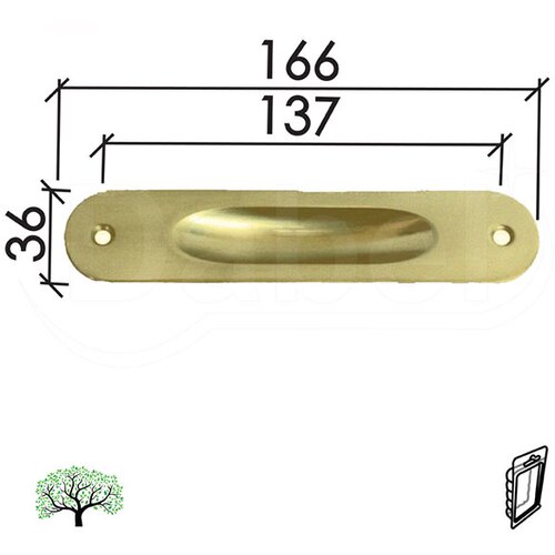 Dabel ručica ukopavajuća za nameštaj c4 ms 36x166 mm Cene
