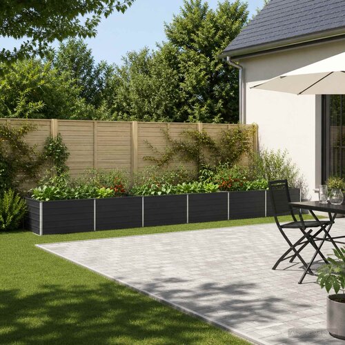  Povi&scaron;eni vrtni krevet Antracit 600 x 80 x 55 cm Cijene