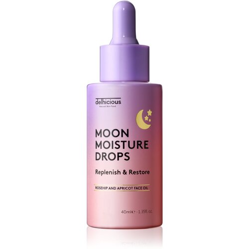 delhicious MOON MOISTURE DROPS hranilni oljni serum za regeneracijo in obnovo kože obraza 40 ml Cene