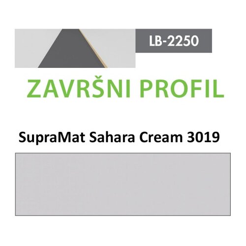 AGT profil Zidni MDF Završni LB-2250-B SupraMat Sahara Cream (3019) 2800x115x12mm ( 026-126 ) Slike
