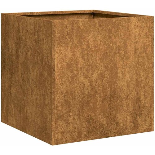 Maison Chic Cvetlični Lonec - Cvetlično korito Rusty 40x40x40 cm Vremensko odporno jeklo, (21789146) Cene