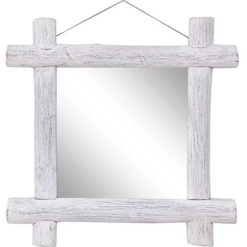  Ogledalo iz lesa belo 70x70 cm trpredelan les
