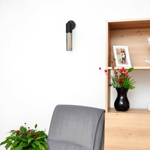  Zidna lampa MELODY 1xE27/15W/230V crna Slike