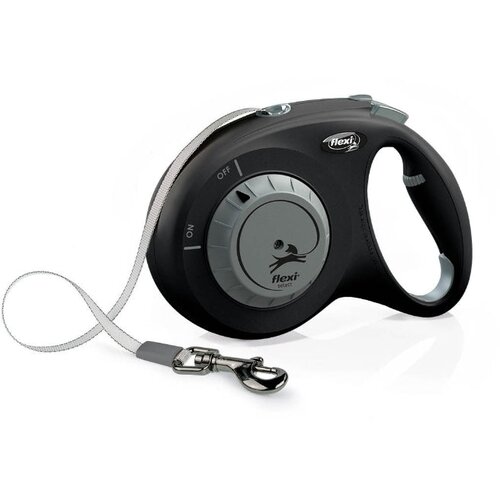 Flexi povodec Select trak S/M, črno-siv - 7 m Slike