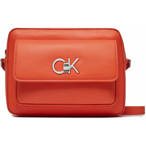 Calvin Klein Ročna torba Re-Lock Camera Bag W/Flap K60K611083 Orange SA3