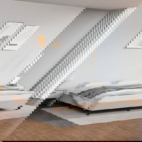 VidaXL Okvir kreveta boja cappuccina 160x200cm umjetna koža Slike