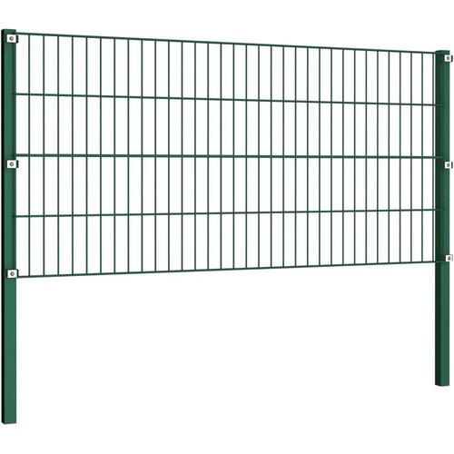 vidaXL Panel za ogradu sa stupovima željezni 10,2 m zeleni Cijene
