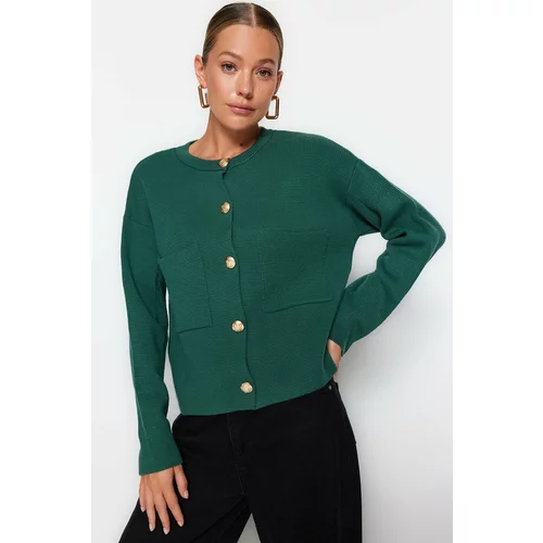 Trendyol Green Accessorized Knitwear Cardigan