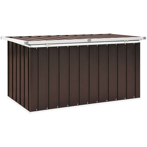 VidaXL Vrtna kutija za pohranu smeđa 129 x 67 x 65 cm Slike
