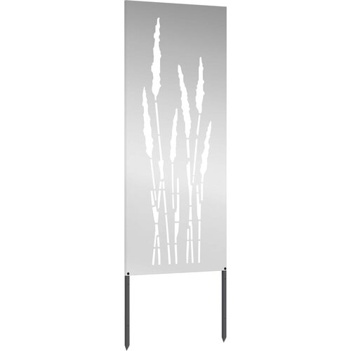  Privatnost u vrtu Cvjetni Srebrno 50 x 140 cm Pocinčani čelik Slike