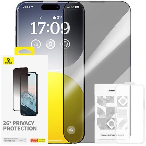 Baseus Diamond iPhone 15 Plus zasebnostno kaljeno steklo, (20833621) Cene