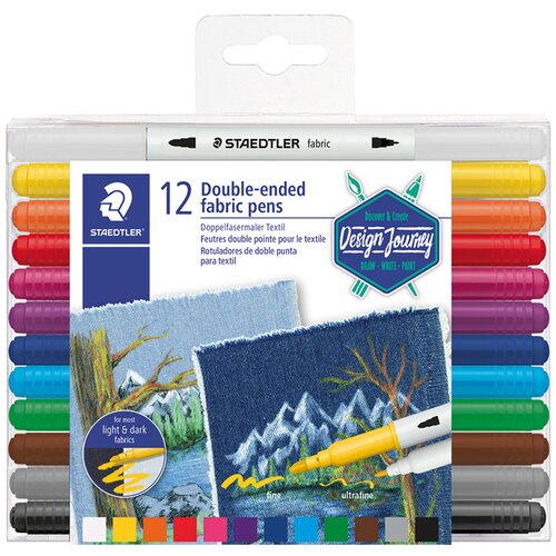 Staedtler Flomastri za textil Design Journey, obojestranski, 12 kosov Cene