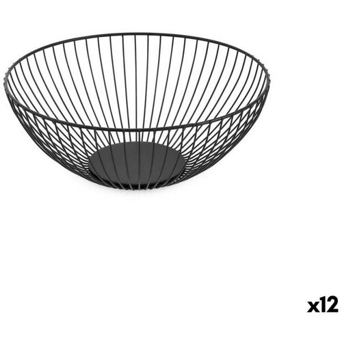 Posuda za Voće Confortime Crna Metal 24 5 x 24 5 x 10 cm (12 kom.) Cijene
