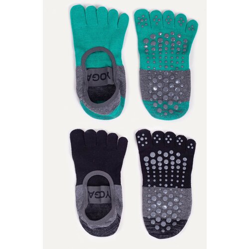 Yoclub Unisex's Socks For Yoga 2-Pack SKS-0016U-AA2A Slike
