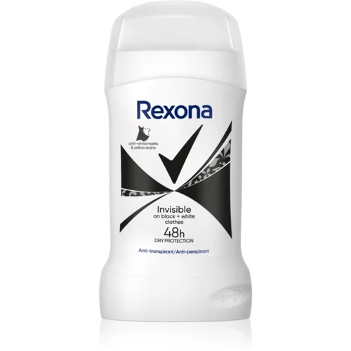 Rexona Invisible Black&White trdi antiperspirant proti belim madežem 50 ml