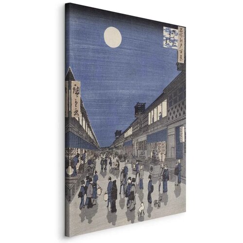  Slika - Utagawa Hiroshige – Night time view of Saruwaka Street 60x90 Na talijanskom platnu Cene