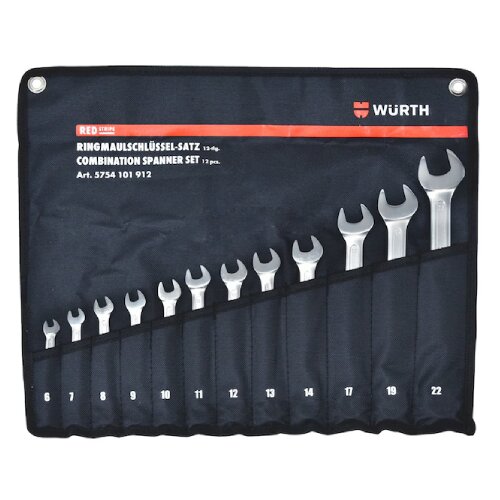 W&amp;uuml;rth Red Stripe Set okasto-vilju&amp;scaron;kastih ključeva 12 kom Slike