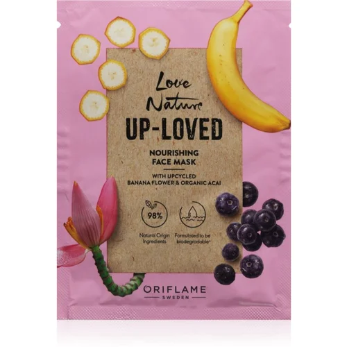 Oriflame Love Nature Up-Loved Upcycled Banana Flower & Organic Acai hidratantna i hranjiva maska za lice 10 ml