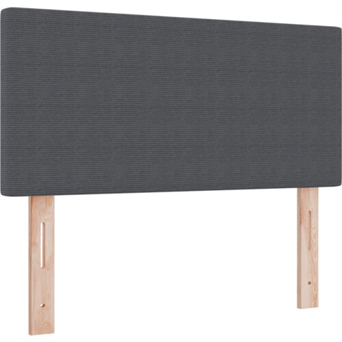 vidaXL Postelja s škatlastim vzmetnjakom z vzmetnico & LED Temno siva 80x200 cm Žametna tkanina Cene