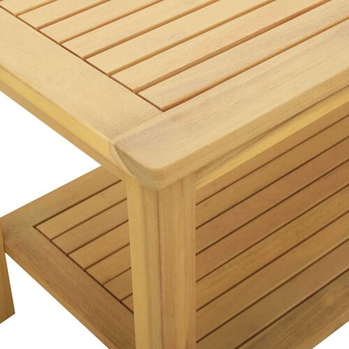  Bocni stol Prirodna nafta 110 x 55 x 45 cm Čvrsto drvo akacije - 110 x 55 x 45 cm Svijetli bagrem Slike