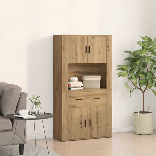  Highboard hrast artisan 80 x 33 x 150 cm Konstruirano drvo Slike