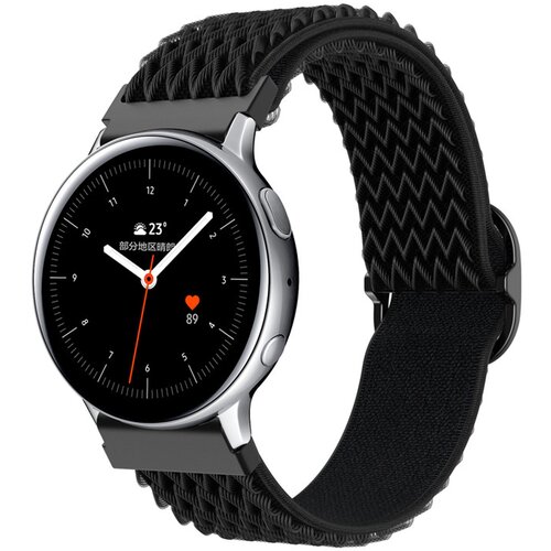 Cadorabo nylon wristband z zapiranjem kovine 20 mm, združljivo s samsung galaxy watch 42 mm/3 /4 /5 v črni barvi - nadomestni jermen za huawei watch 2, (20693664) Cene