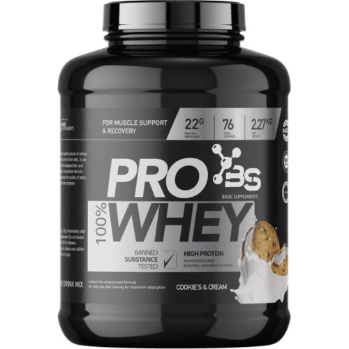 Basic Supplements Pro Whey, Ukus Kolačiči i krem, 2.27kg Cene