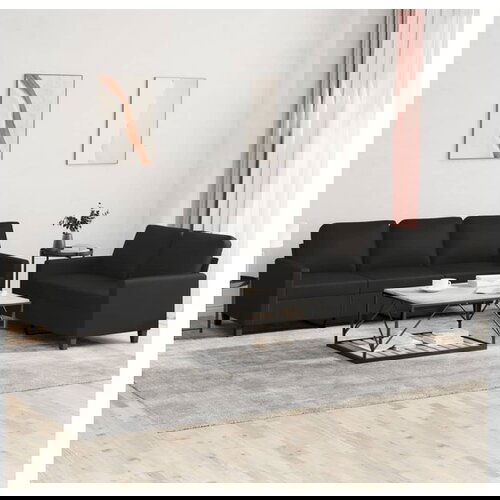 vidaXL 2-dijelni set sofa s jastucima crni od umjetne kože Cijene