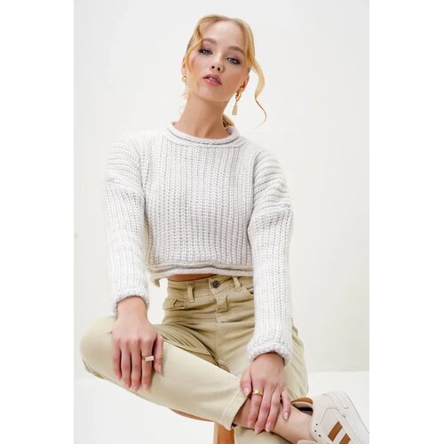 Trend Alacati Stili ženska bluza dugih rukava Alc-X13135, okrugli izrez, bela Cene