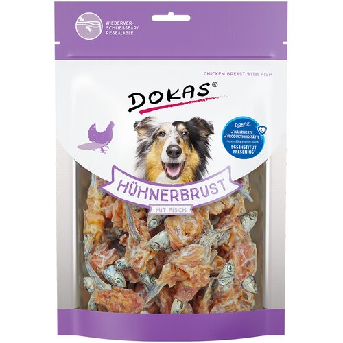 Dokas prigrizek iz pi&amp;scaron;čančjih prsi in ribe - Varčno pakiranje: 2 x 220 g Slike