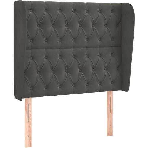 Maison Chic vzglavna omarica - nočna omarica - posteljna omarica z u&amp;scaron;esi temno sivo 93x23x118/128 cm žamet, (21712538) Slike