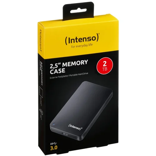  (Intenso) Eksterni Hard Disk 2.5", kapacitet 2TB, USB 3.0, Crna b - HDD3.0-2TB/Memory Case