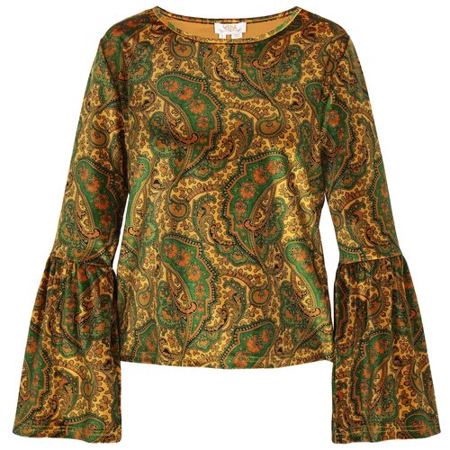 Usha FESTIVAL Bluza rumena / zelena / kaki Slike