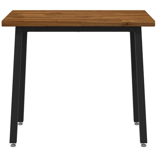  90 x 55 x 75 cm Čvrsto drvo akacije Prirodna i crna Pravokutni - Prirodna i crna 90 x 55 x 75 cm Četvrtasto Slike